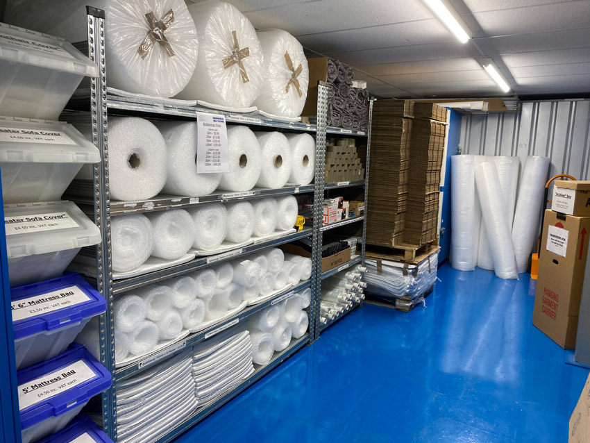 Photo: Packaging materials room